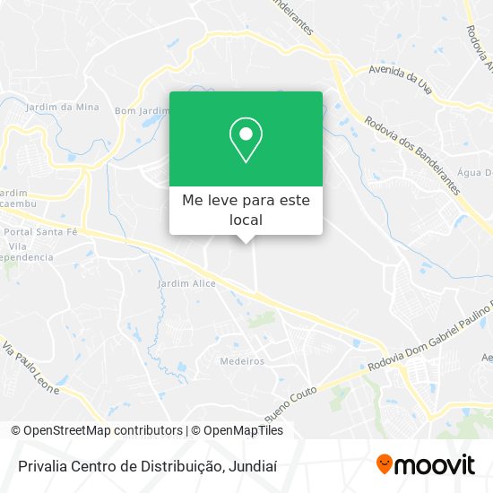 Privalia Centro de Distribuição mapa