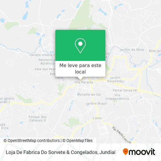 Loja De Fabrica Do Sorvete & Congelados mapa
