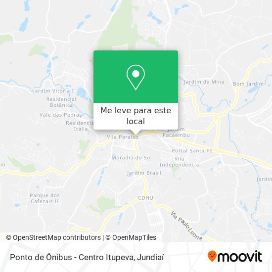 Ponto de Ônibus - Centro Itupeva mapa
