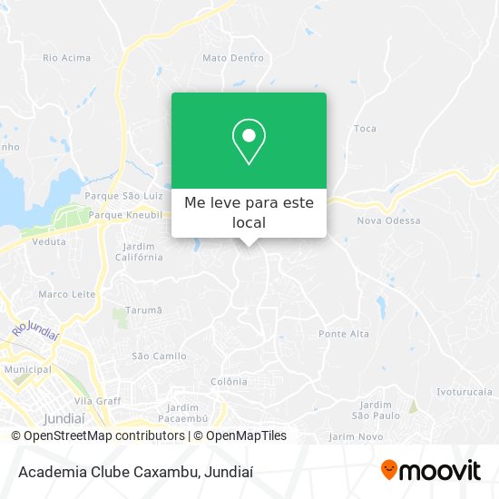Academia Clube Caxambu mapa