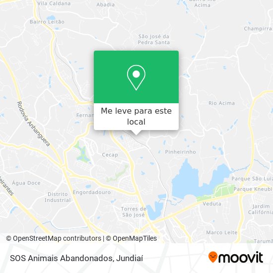 SOS Animais Abandonados mapa