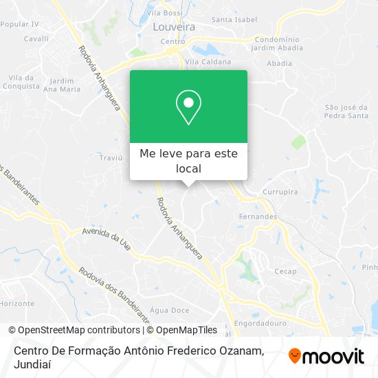 Centro De Formação Antônio Frederico Ozanam mapa