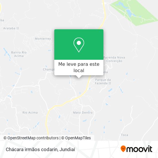 Chácara irmãos codarin mapa