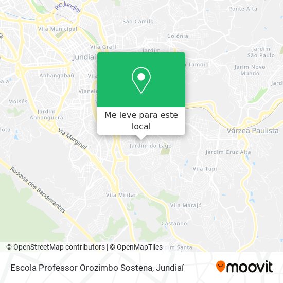 Escola Professor Orozimbo Sostena mapa