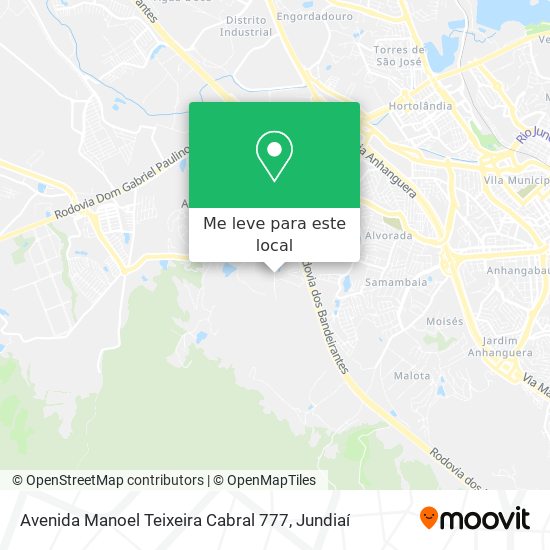 Avenida Manoel Teixeira Cabral 777 mapa