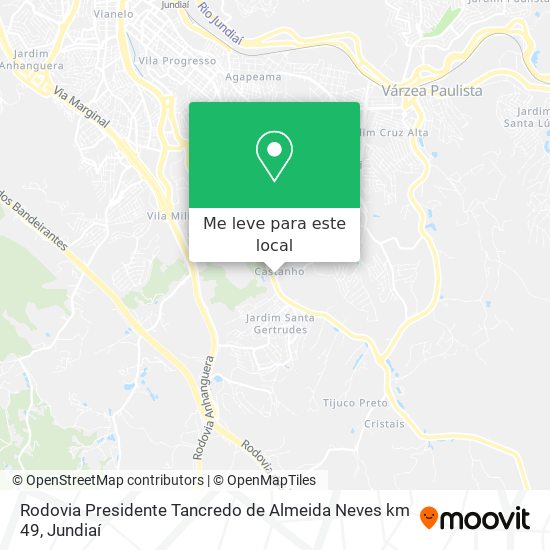 Rodovia Presidente Tancredo de Almeida Neves km 49 mapa