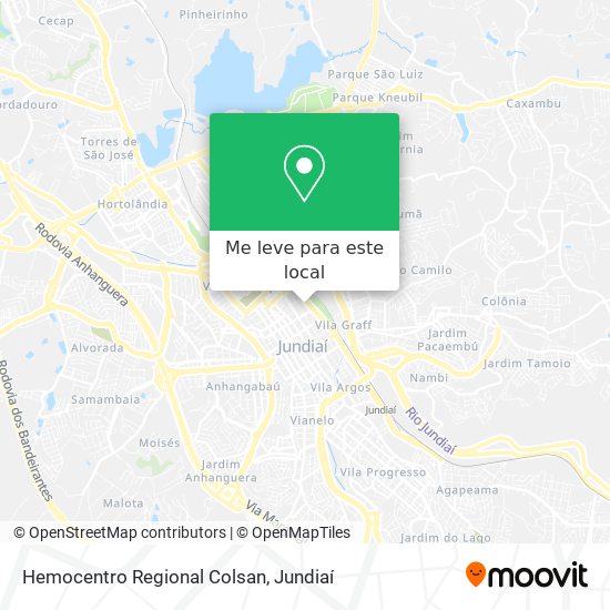 Hemocentro Regional Colsan mapa