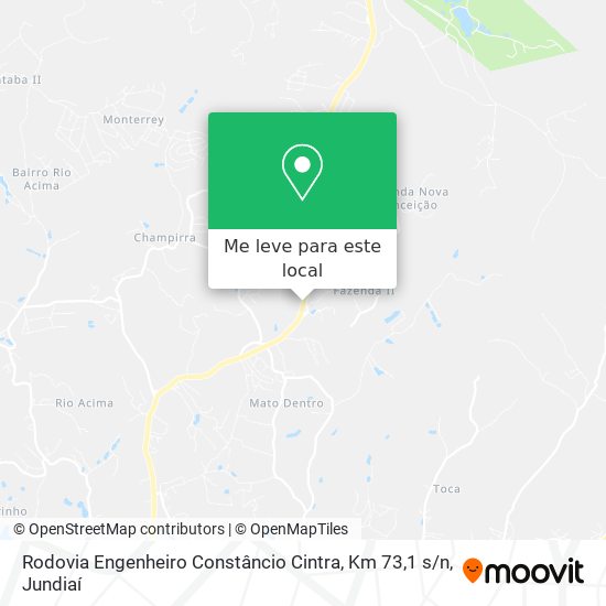 Rodovia Engenheiro Constâncio Cintra, Km 73,1 s / n mapa