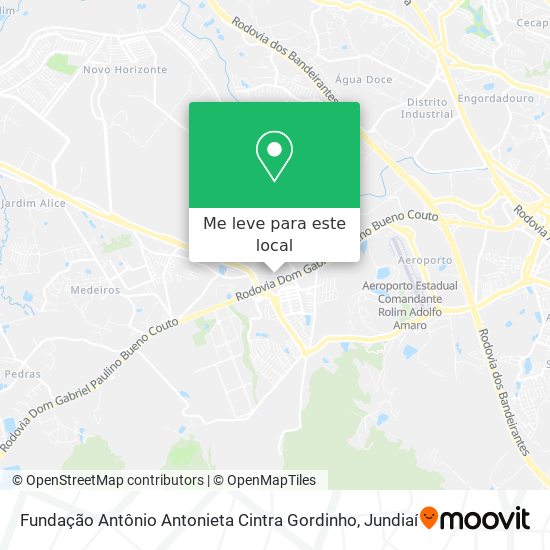 Fundação Antônio Antonieta Cintra Gordinho mapa