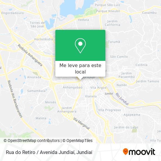 Rua do Retiro / Avenida Jundiaí mapa