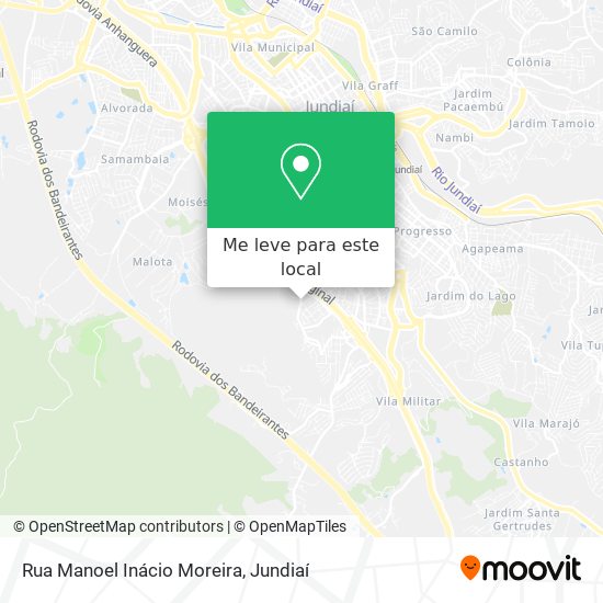 Rua Manoel Inácio Moreira mapa
