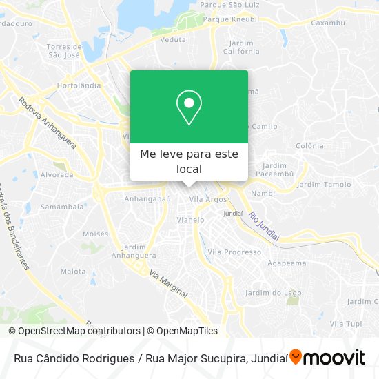 Rua Cândido Rodrigues / Rua Major Sucupira mapa