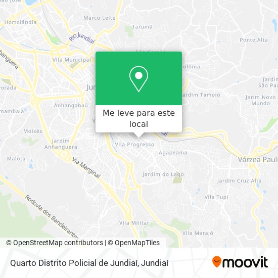 Quarto Distrito Policial de Jundiaí mapa