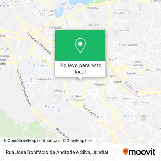 Rua José Bonifácio de Andrade e Silva mapa