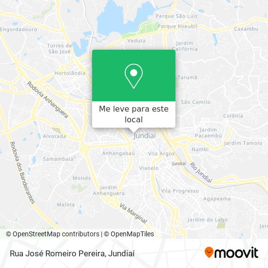 Rua José Romeiro Pereira mapa