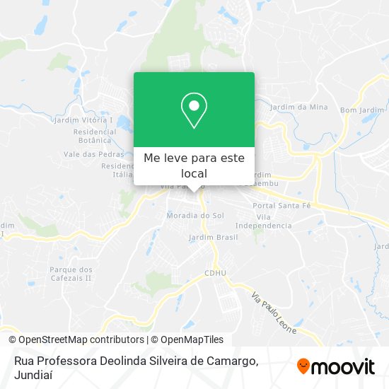 Rua Professora Deolinda Silveira de Camargo mapa