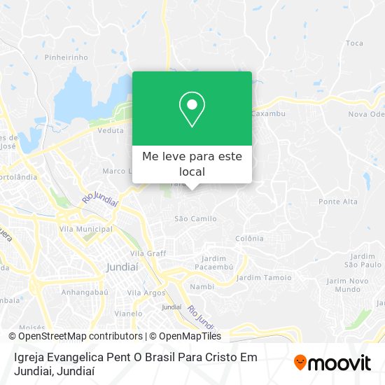 Igreja Evangelica Pent O Brasil Para Cristo Em Jundiai mapa