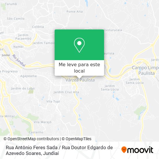 Rua Antônio Feres Sada / Rua Doutor Edgardo de Azevedo Soares mapa