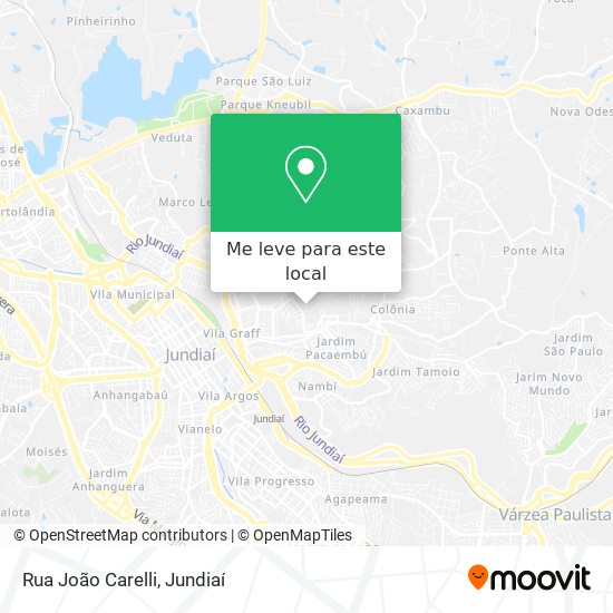 Rua João Carelli mapa
