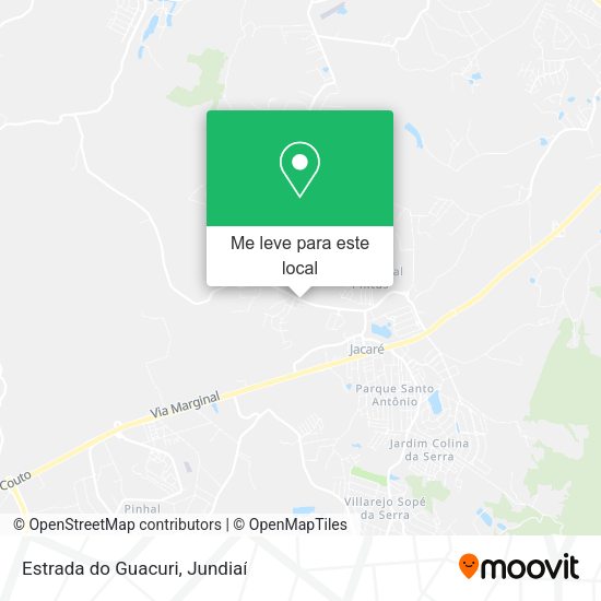 Estrada do Guacuri mapa