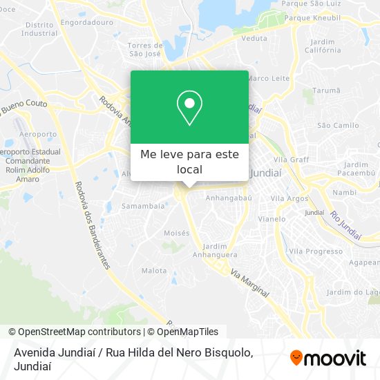 Avenida Jundiaí / Rua Hilda del Nero Bisquolo mapa