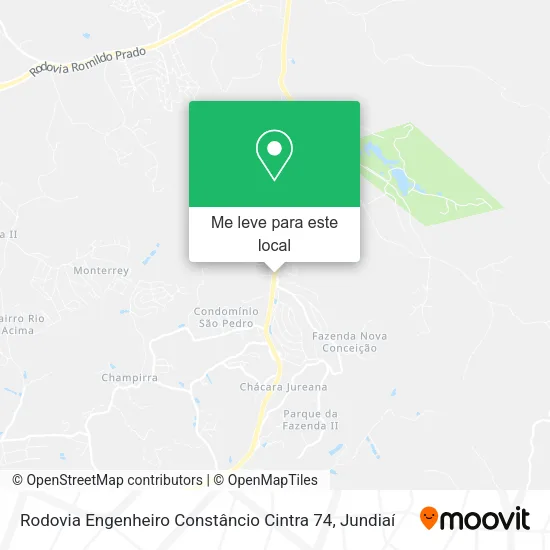 Rodovia Engenheiro Constâncio Cintra 74 mapa