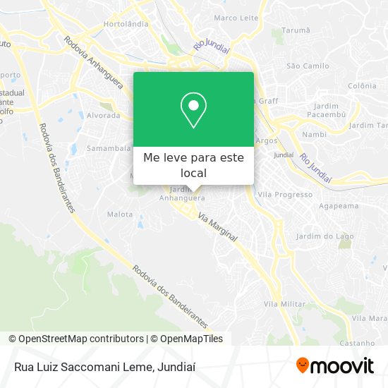 Rua Luiz Saccomani Leme mapa