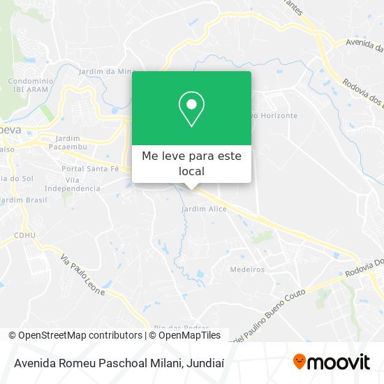 Avenida Romeu Paschoal Milani mapa