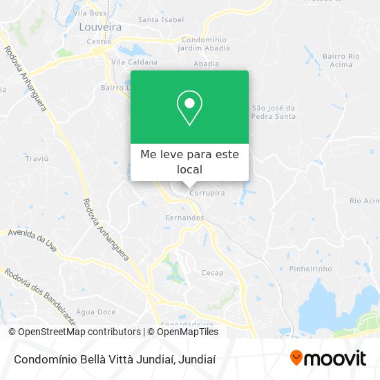 Condomínio Bellà Vittà Jundiaí mapa