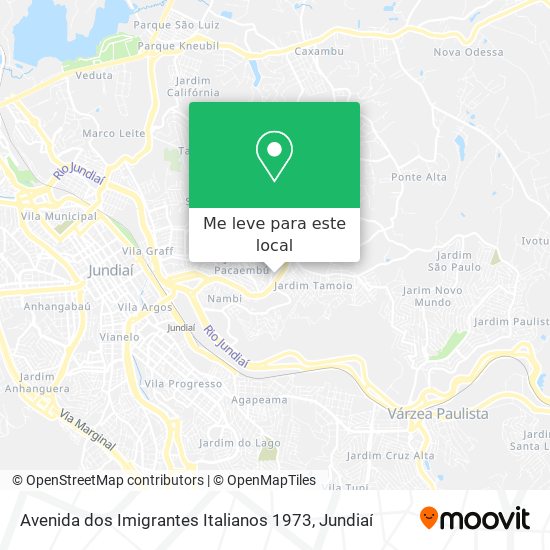 Avenida dos Imigrantes Italianos 1973 mapa