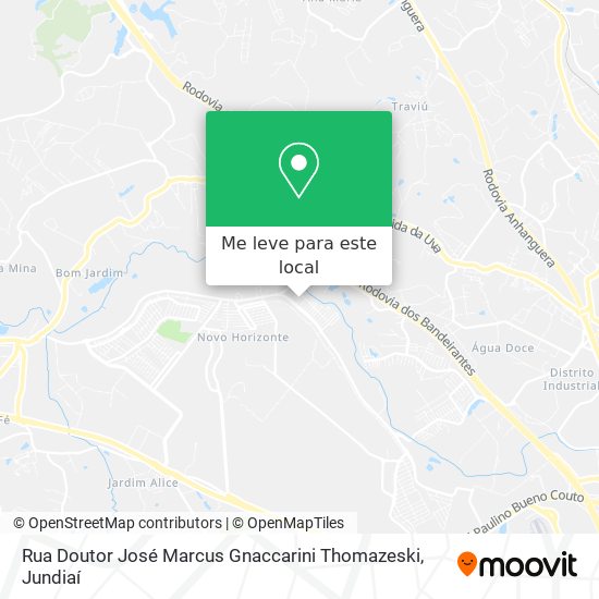 Rua Doutor José Marcus Gnaccarini Thomazeski mapa