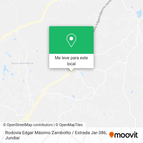 Rodovia Edgar Máximo Zambotto / Estrada Jar-386 mapa