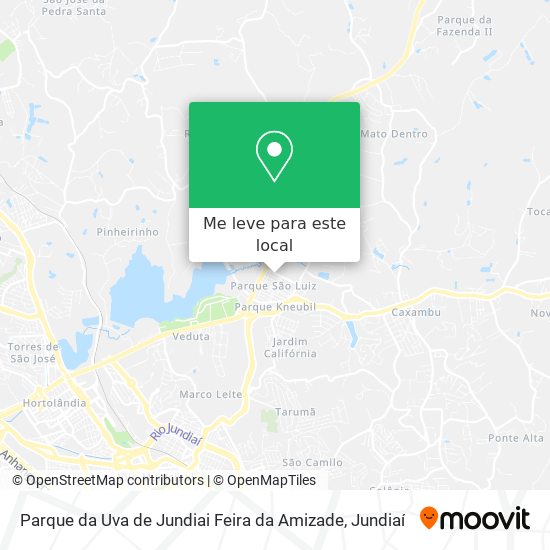Parque da Uva de Jundiai Feira da Amizade mapa