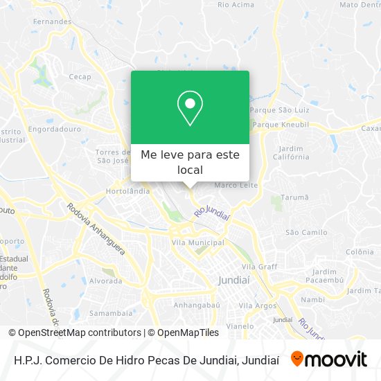 H.P.J. Comercio De Hidro Pecas De Jundiai mapa