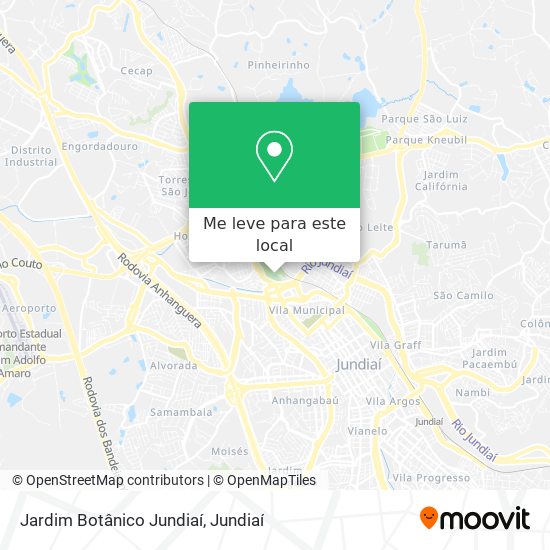 Jardim Botânico Jundiaí mapa