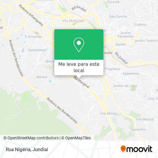 Rua Nigéria mapa
