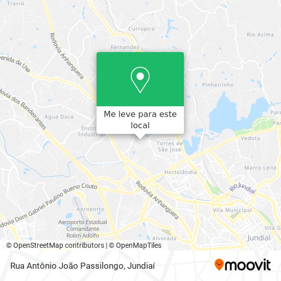 Rua Antônio João Passilongo mapa