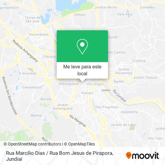 Rua Marcílio Dias / Rua Bom Jesus de Pirapora mapa