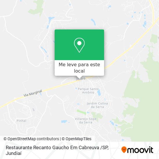 Restaurante Recanto Gaucho Em Cabreuva /SP mapa