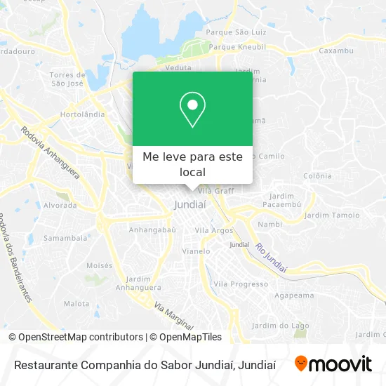 Restaurante Companhia do Sabor Jundiaí mapa