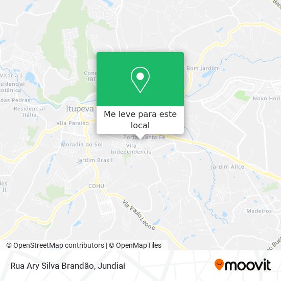 Rua Ary Silva Brandão mapa