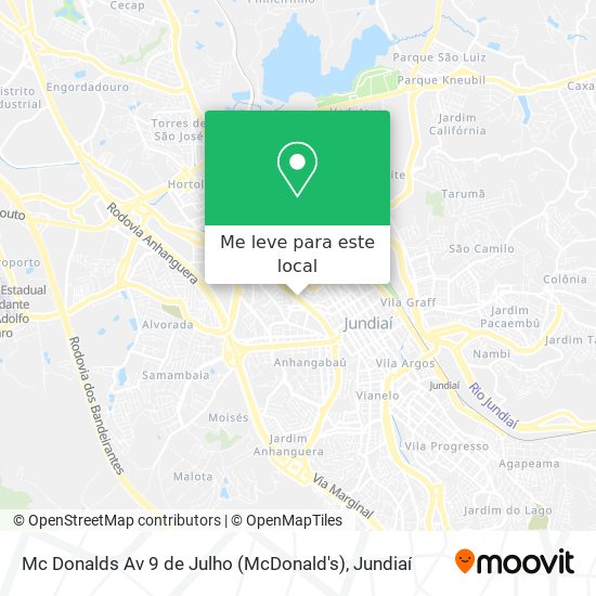 Mc Donalds Av 9 de Julho (McDonald's) mapa