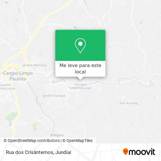 Rua dos Crisântemos mapa