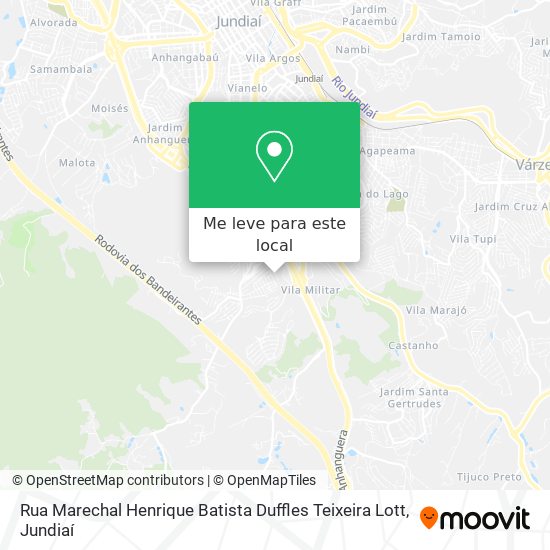 Rua Marechal Henrique Batista Duffles Teixeira Lott mapa