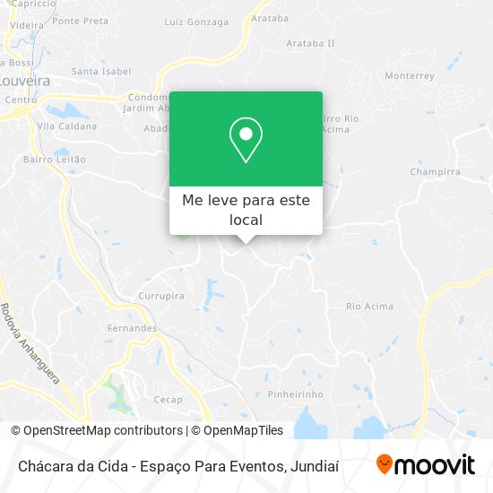 Chácara da Cida - Espaço Para Eventos mapa
