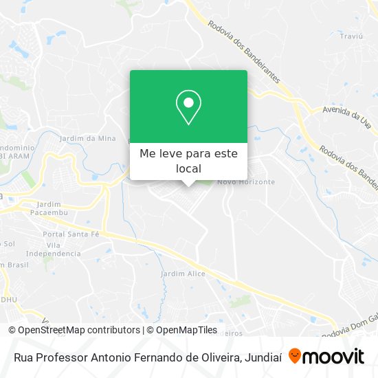 Rua Professor Antonio Fernando de Oliveira mapa