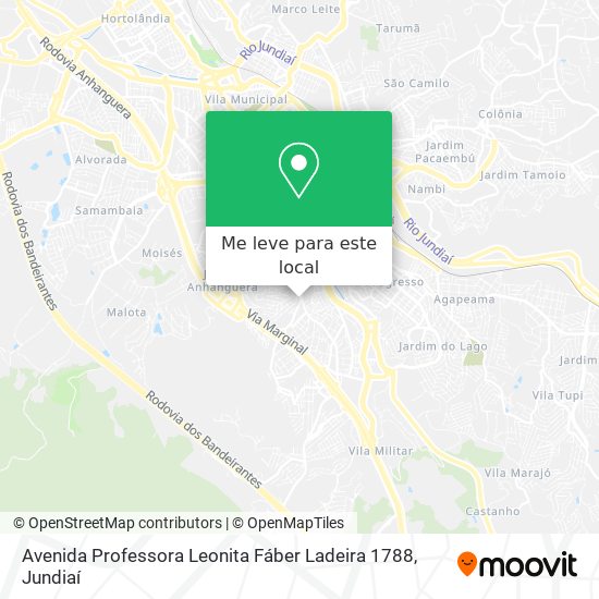 Avenida Professora Leonita Fáber Ladeira 1788 mapa