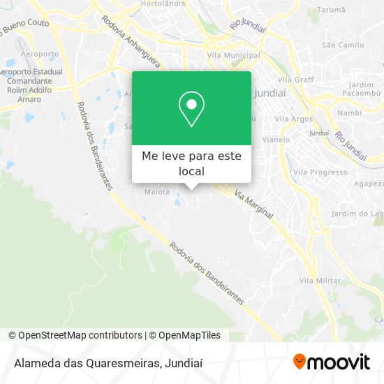 Alameda das Quaresmeiras mapa