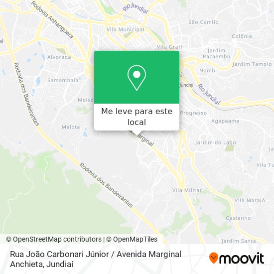 Rua João Carbonari Júnior / Avenida Marginal Anchieta mapa