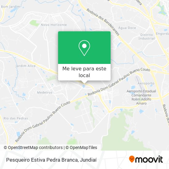 Pesqueiro Estiva Pedra Branca mapa